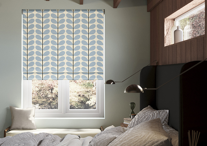 Orla Kiely Two Colour Stem, Powder Blue - Twist&Fit Roman Blind - Image 3